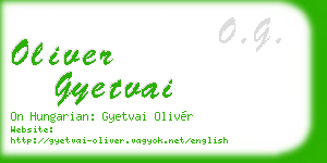 oliver gyetvai business card